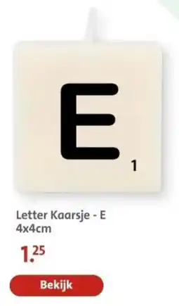 Bruna Letter Kaarsje E aanbieding