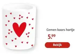 Bruna Cemen kaars hartje aanbieding