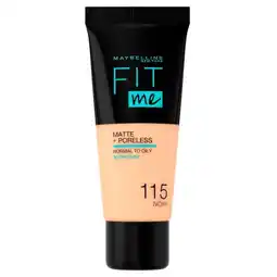 Trekpleister Maybelline New York Fit Me Matte & Poreless 115 Ivory Foundation aanbieding