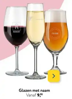 Primera Glazen met naam aanbieding