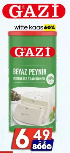 Özbaktat Supermarkt Gazi̇ witte kaas 60% aanbieding