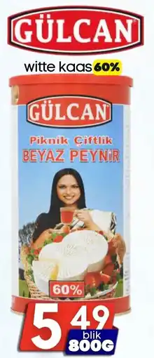 Özbaktat Supermarkt Gülcan witte kaas aanbieding