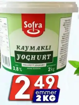 Özbaktat Supermarkt Sofra yoghurt turkse stijl 3.8% aanbieding