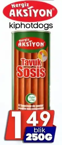 Özbaktat Supermarkt Nergiz aksiyon kiphotdogs aanbieding