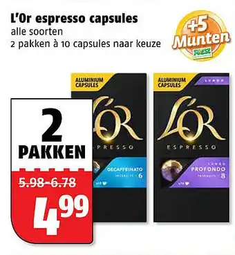 Poiesz L'Or espresso capsules aanbieding