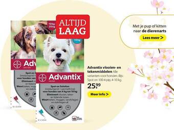 Pets Place Advantix vlooien- en tekenmiddelen aanbieding