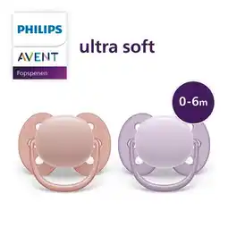 Trekpleister Philips Avent Ultra Soft 0-6M SCF091/31 Fopspeen aanbieding