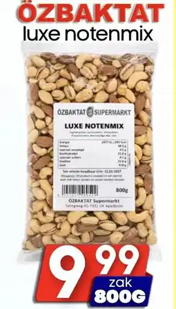 Özbaktat Supermarkt Özbaktat luxe notenmix aanbieding