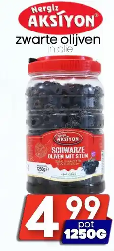 Özbaktat Supermarkt Nergiz AKSIYON zwarte olijven aanbieding