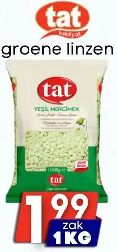 Özbaktat Supermarkt tat groene linzen aanbieding
