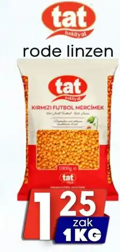 Özbaktat Supermarkt tat rode linzen aanbieding