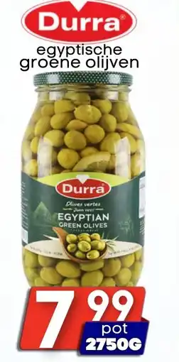 Özbaktat Supermarkt Durra egyptische groene olijven aanbieding