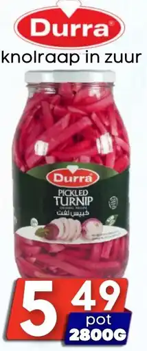Özbaktat Supermarkt Durra knolraap in zuur aanbieding