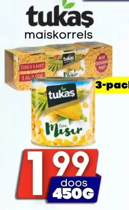 Özbaktat Supermarkt Tukas maiskorrels aanbieding