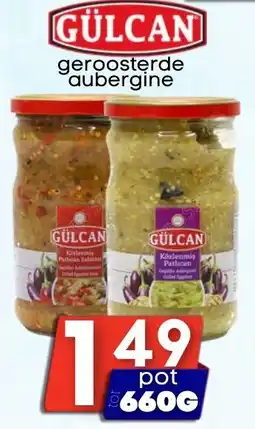 Özbaktat Supermarkt Gülcan geroosterde aubergine aanbieding