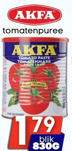 Özbaktat Supermarkt Akfa Tomatenpuree aanbieding