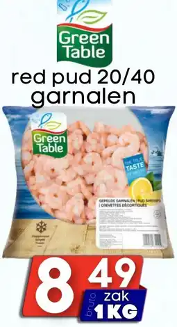 Özbaktat Supermarkt Green Table Red pud 20/40 garnalen aanbieding