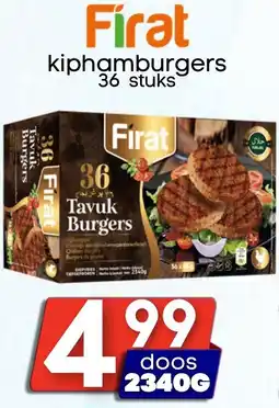 Özbaktat Supermarkt Firat kiphamburgers aanbieding