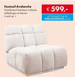 Woonsquare Fauteuil Avalanche aanbieding