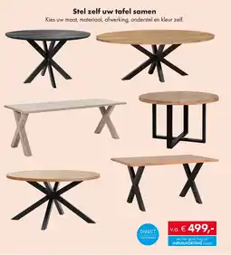 Woonsquare Stel zelf uw tafel samen aanbieding