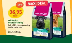 Maxi Zoo Eukanuba hondenvoeding aanbieding
