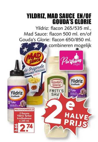 MCD Supermarkt Yildriz, mad sauce en-of gouda's glorie 265 ml aanbieding