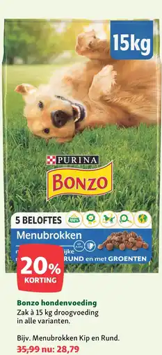 Maxi Zoo Bonzo hondenvoeding aanbieding