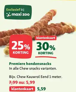 Maxi Zoo Premiere hondensnacks aanbieding