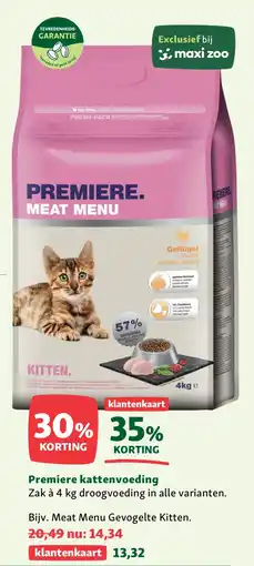 Maxi Zoo Premiere kattenvoeding aanbieding