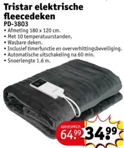 Kruidvat Tristar elektrische fleecedeken aanbieding