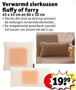 Kruidvat Verwarmd sierkussen fluffy of furry aanbieding