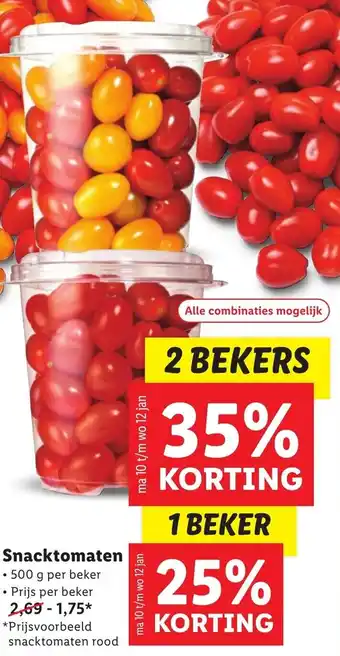 Lidl Snacktomaten 500g aanbieding