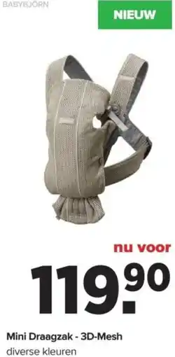 Baby-Dump Mini Draagzak - 3D-Mesh aanbieding