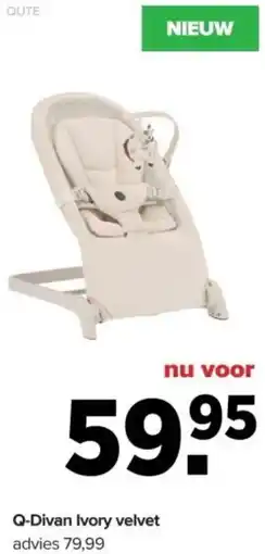 Baby-Dump Q-Divan Ivory velvet aanbieding