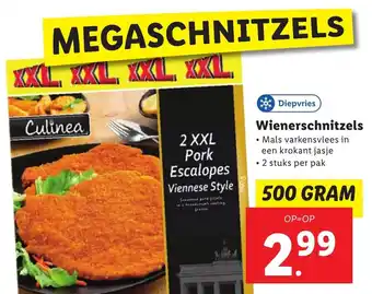 Lidl Wienerschnitzels 500g aanbieding