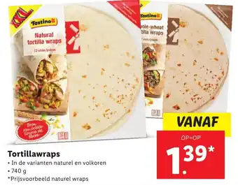 Lidl Tortillawraps 740g aanbieding