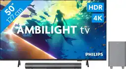 Coolblue Philips Ambilight 50 PUS8000 4K (2025) + Philips TAB6100 aanbieding