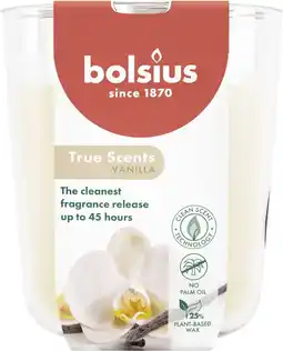 Intratuin Bolsius geurkaars True Scents Vanille crème 45 uur D 8,4 H 5,2 cm aanbieding