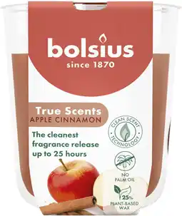 Intratuin Bolsius geurkaars True Scents Apple Cinnamon bruin 25 uur D 7,3 H 8,1 cm aanbieding