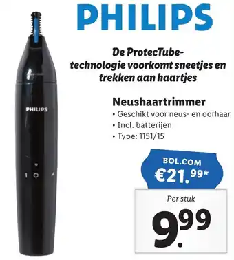 Lidl Philips Neushaartrimmer aanbieding