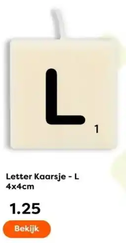 The Read Shop Letter Kaarsje - L aanbieding