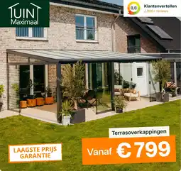 Tuinmaximaal Terrasoverkappingen aanbieding