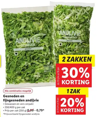Lidl Gesneden en fijngesneden andijvie aanbieding