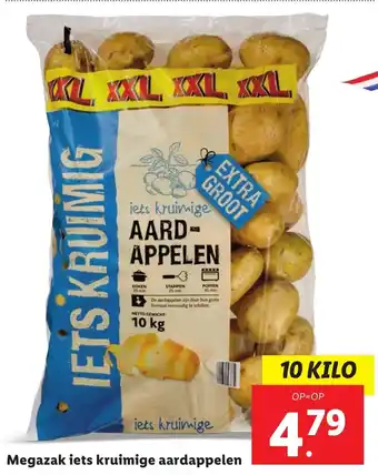 Lidl Megazak iets kruimige aardappelen 10kilo aanbieding