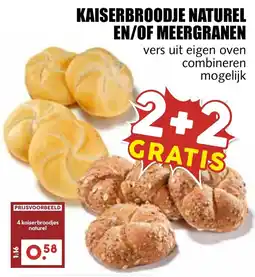 De Boerenschuur Kaiserbroodje naturel en/of meergranen aanbieding