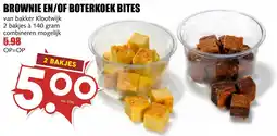 De Boerenschuur Brownie en/of boterkoek bites aanbieding