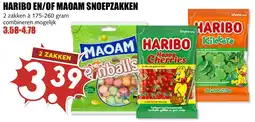 De Boerenschuur Haribo en/of maoam snoepzakken aanbieding