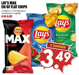De Boerenschuur Lay's max en/of flat chips aanbieding