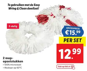 Lidl 2 mop- opzetstukken aanbieding