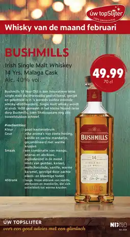 uw topSlijter Bushmills aanbieding